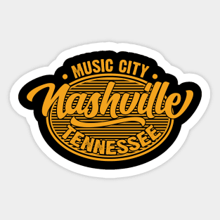 Nashville Music City Tennessee v2 Sticker